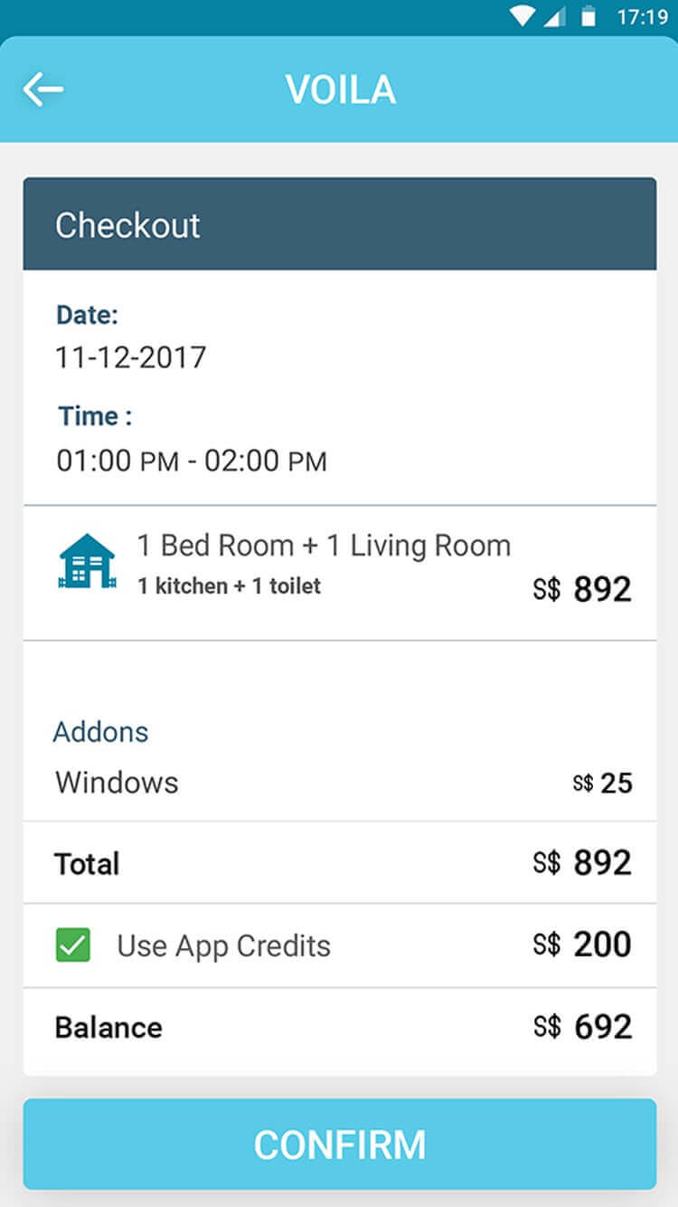 Payment Screen